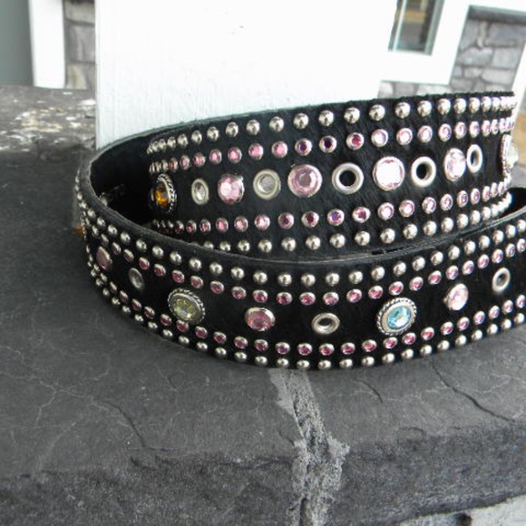 Leatherock Colorful studded/stone Belt main image 5